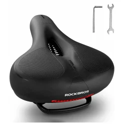 ROCKBROS Comfort Bike Saddle Soft Wide Seat for Men Women with Shock Absorption