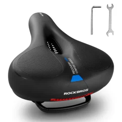 ROCKBROS Comfort Bike Saddle Soft Wide Seat for Men Women with Shock Absorption