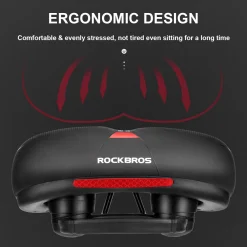ROCKBROS Comfort Bike Saddle Soft Wide Seat for Men Women with Shock Absorption