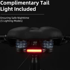 ROCKBROS Comfort Gel Bike Seat Breathable Waterproof Saddle Cruiser/Mountain/Fat Bikes