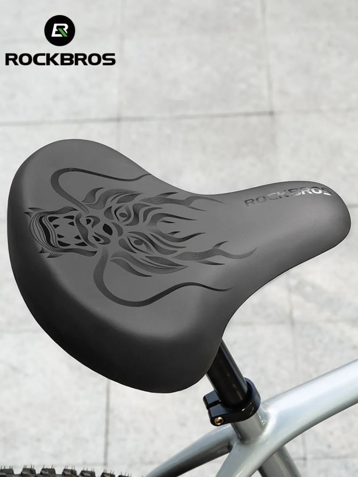 ROCKBROS Comfort Shock Absorption Bike Saddle Soft Wide Seat for Men Women