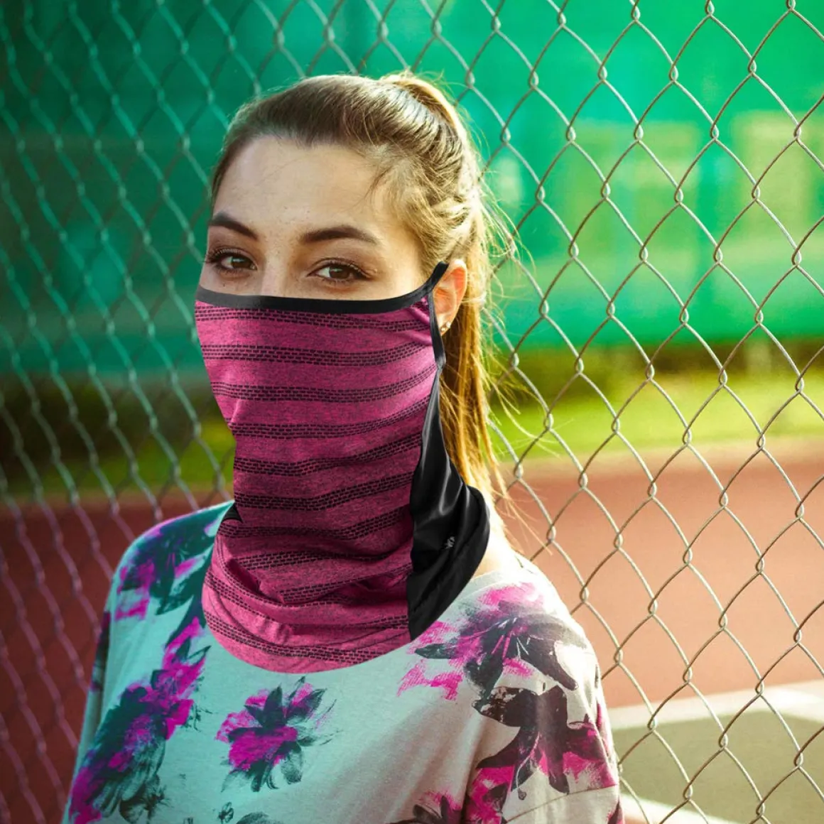 ROCKBROS Cooling Neck Gaiter with Ear Loops Bandana Face Scarf Mask for Men Women