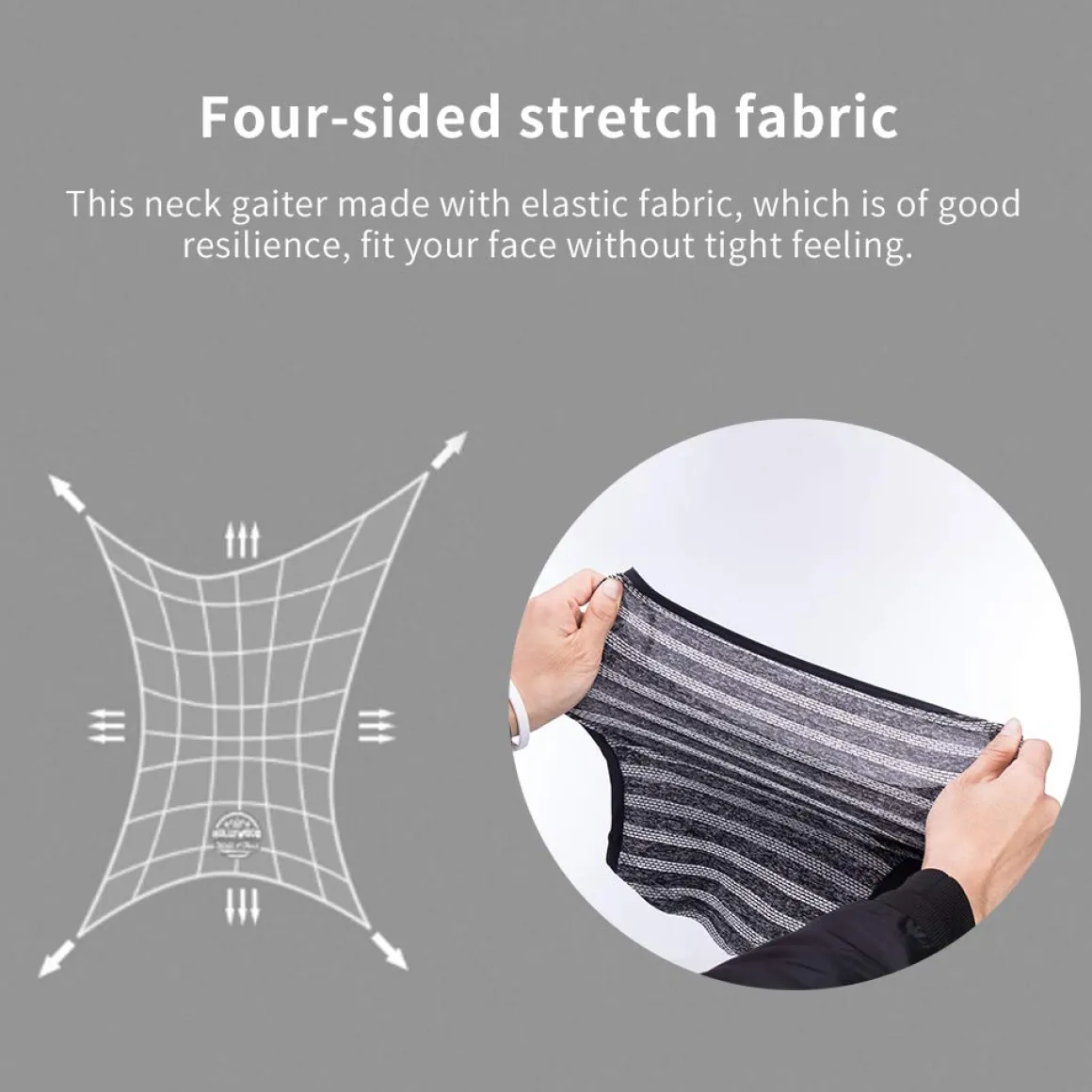 ROCKBROS Cooling Neck Gaiter with Ear Loops Bandana Face Scarf Mask for Men Women