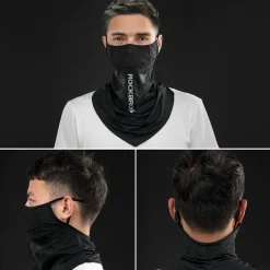 ROCKBROS Cooling Neck Gaiter with Ear Loops – Breathable Summer Face Cover for Cycling Fishing