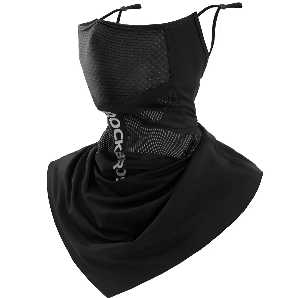 ROCKBROS Cooling Neck Gaiter with Ear Loops – Breathable Summer Face Cover for Cycling Fishing