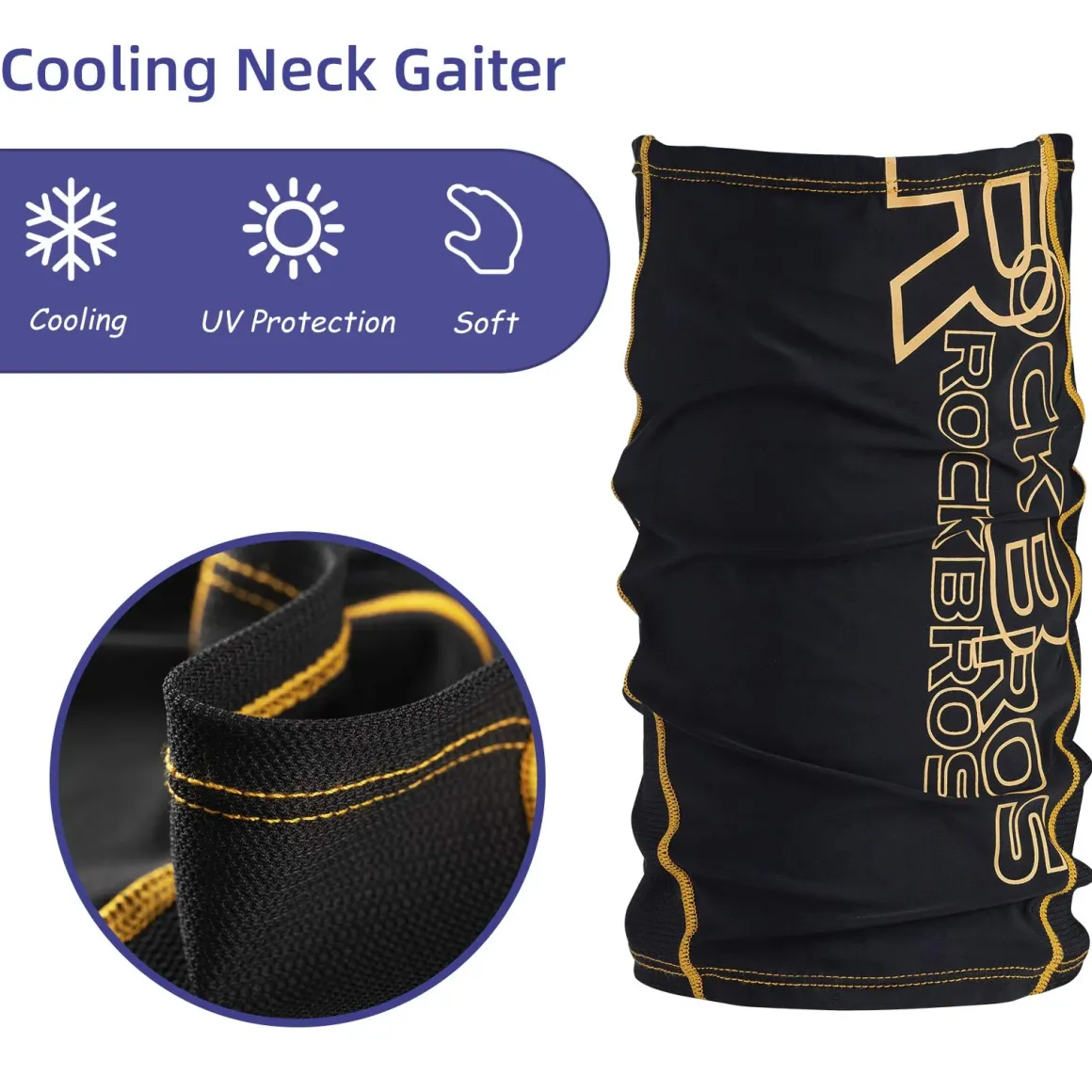 ROCKBROS Cooling Neck Gaiter Face Mask Fishing Scarf Face Cover for Men Women