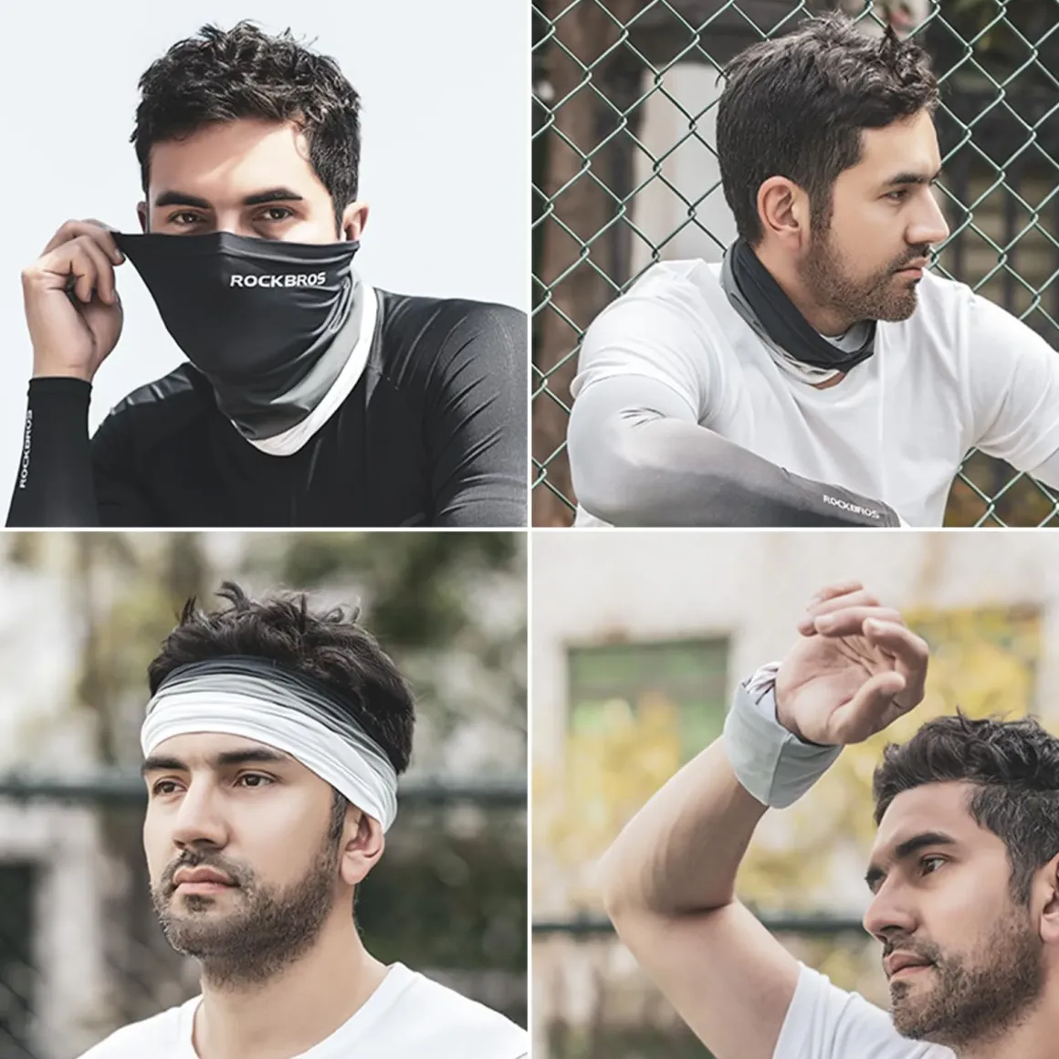 ROCKBROS Cooling Neck Gaiter Face Mask Fishing Scarf Face Cover for Men Women