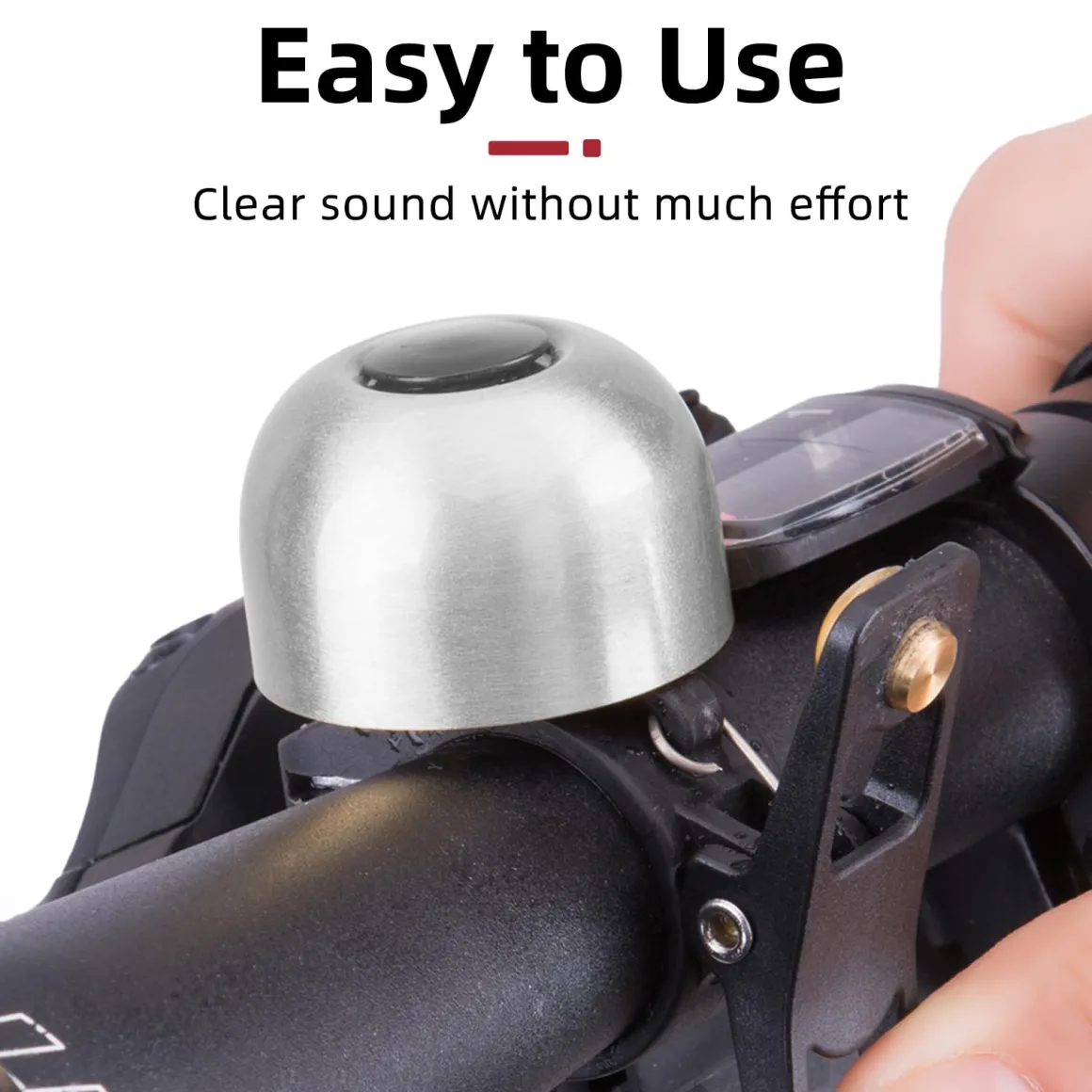 ROCKBROS Copper Alloy Bike Bell, Loud Classic Ring, Fits 21-23mm Handlebars for Adults
