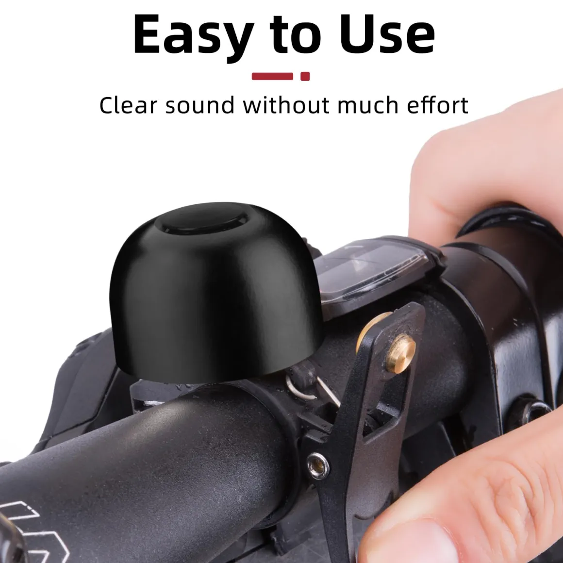 ROCKBROS Copper Alloy Bike Bell, Loud Classic Ring, Fits 21-23mm Handlebars for Adults