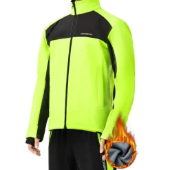 ROCKBROS Cycling Bike Winter Thermal Windproof Jackets for Men Cold Weather Hiking