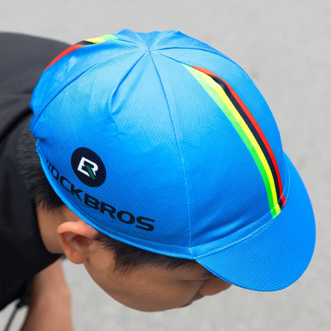 ROCKBROS Cycling Cap Sun Visor Ployester Breathable Rainbow Hat for Men Women
