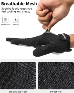 ROCKBROS Cycling Gloves for Men Women Breathable Gel Pad Road Mountain Bike Gloves