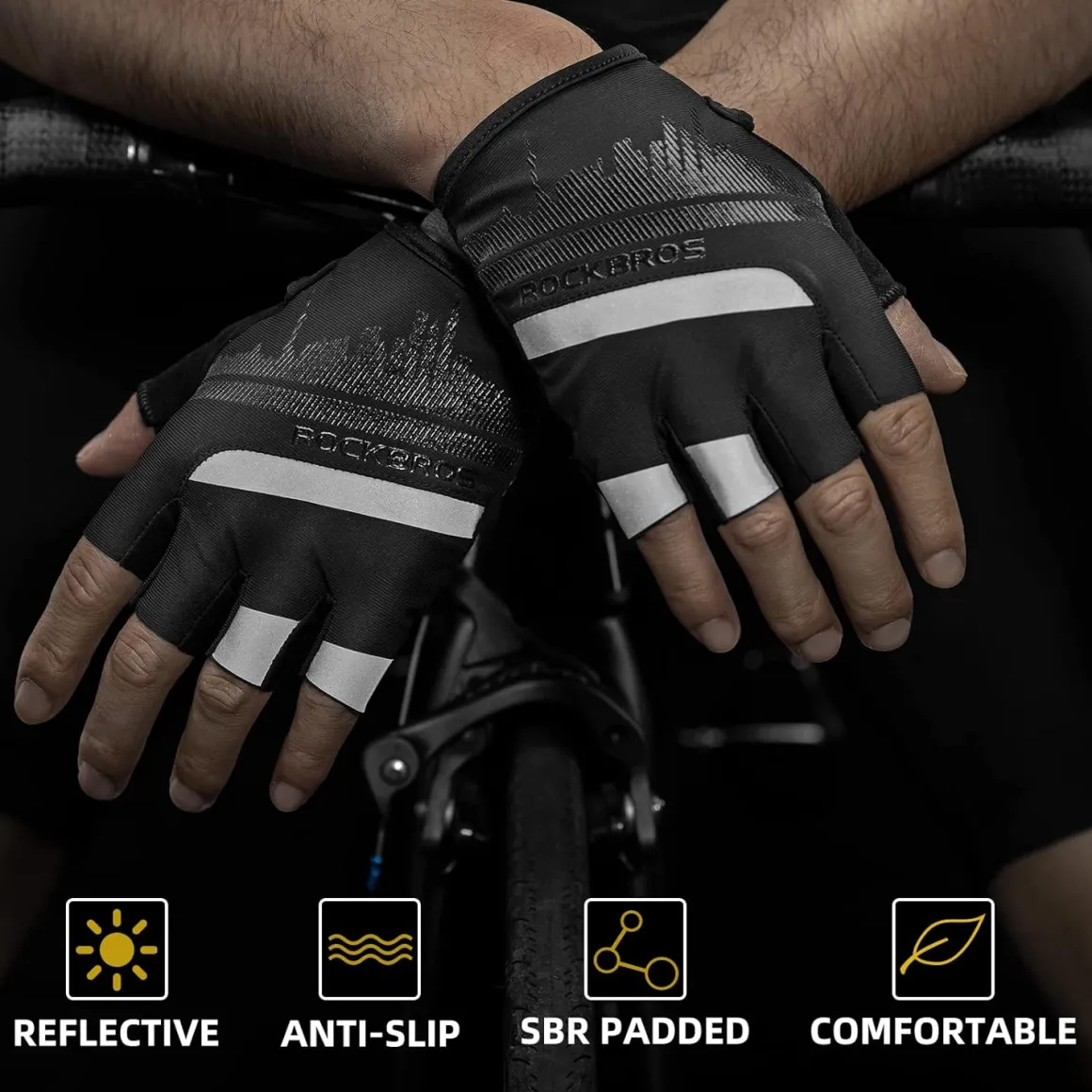 ROCKBROS Cycling Gloves Shock Absorbing Breathable