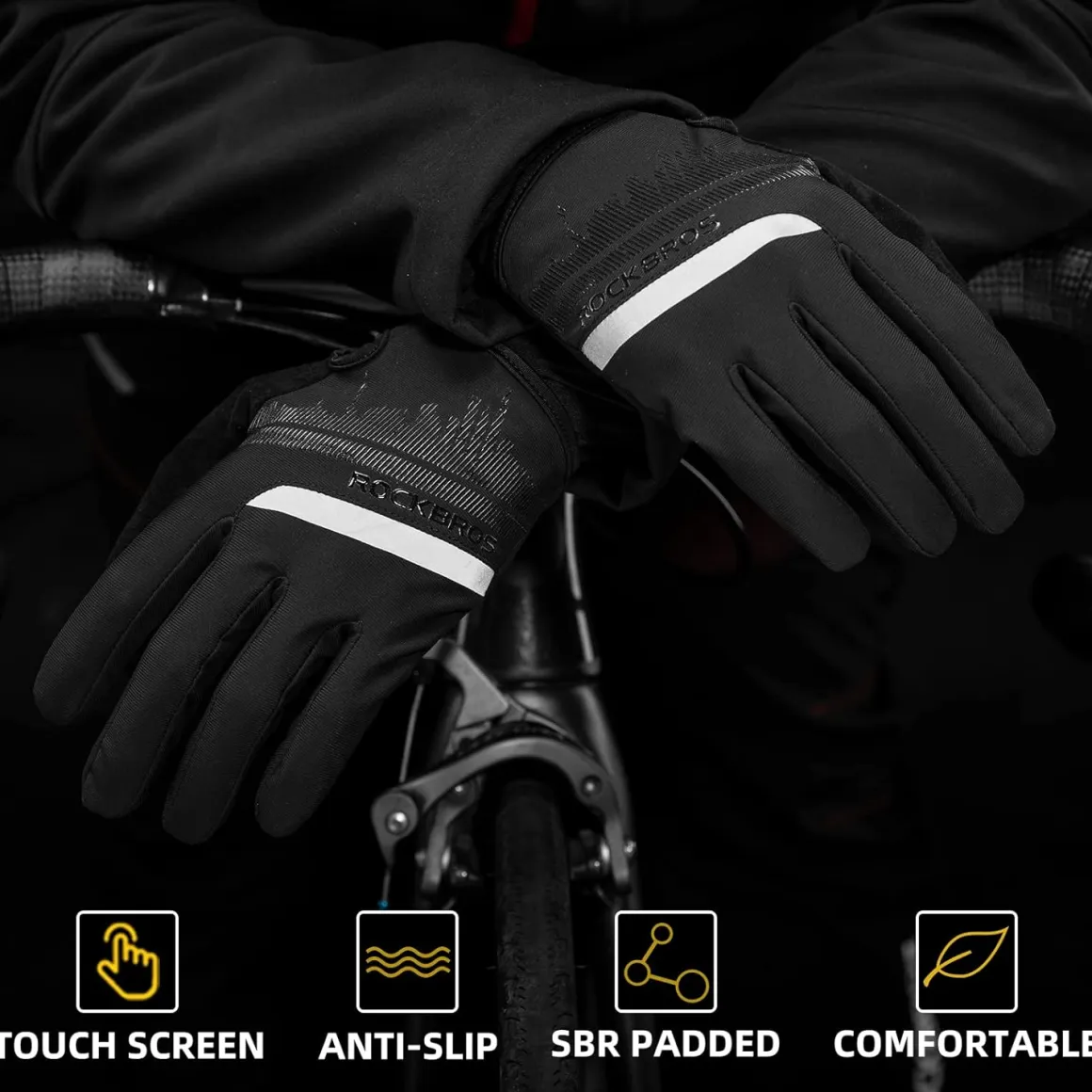 ROCKBROS Cycling Gloves Shock Absorbing Breathable