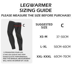 ROCKBROS Cycling Leg Warmers Thermal Long Leg Sleeves for Men Women Legwarmer