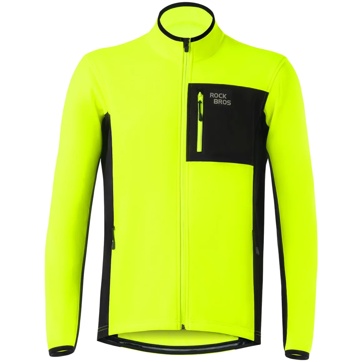 ROCKBROS Cycling Thermal Bike Jackets Winter Warm UP Breathable Windproof 3 Pockets