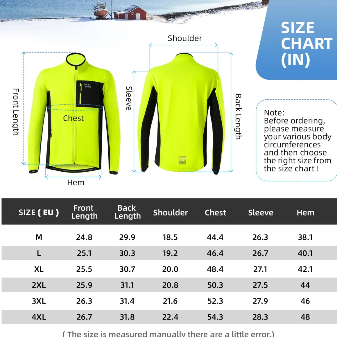 ROCKBROS Cycling Thermal Bike Jackets Winter Warm UP Breathable Windproof 3 Pockets