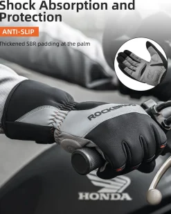ROCKBROS Cycling Winter Bike Windproof Thermal Gloves with Touchscreen Fingers