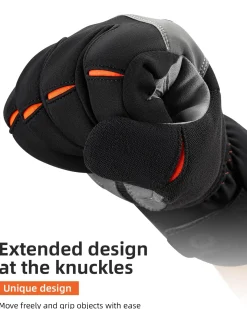 ROCKBROS Cycling Winter Bike Windproof Thermal Gloves with Touchscreen Fingers
