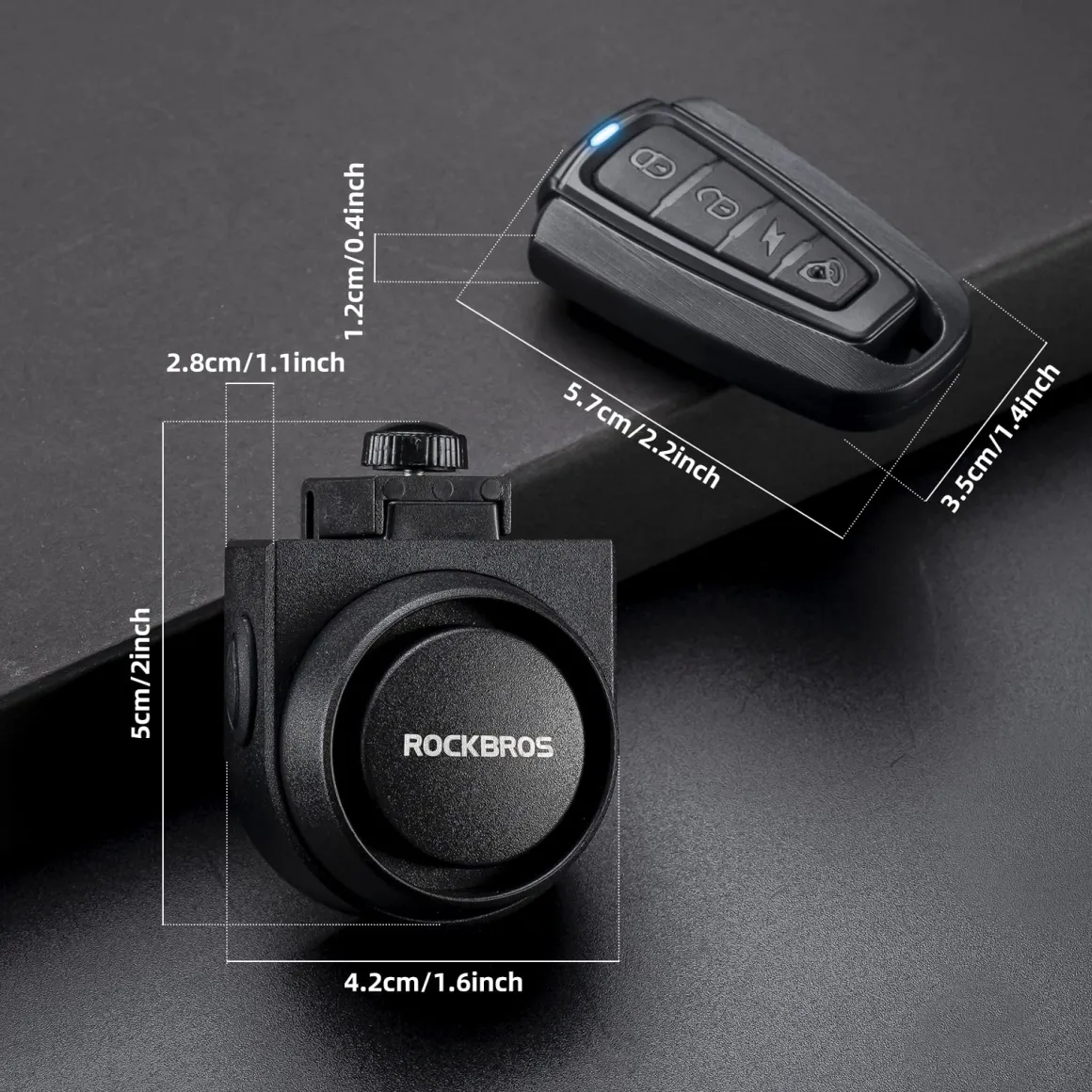 ROCKBROS 115dB Bike Alarm Vibration Motion Sensor Waterproof Motorcycle Alarm