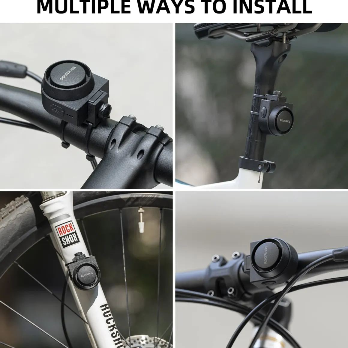 ROCKBROS 115dB Bike Alarm Vibration Motion Sensor Waterproof Motorcycle Alarm