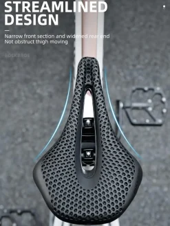 ROCKBROS 3D Printed Carbon Bike Saddle Ergonomic Ultralight Seat