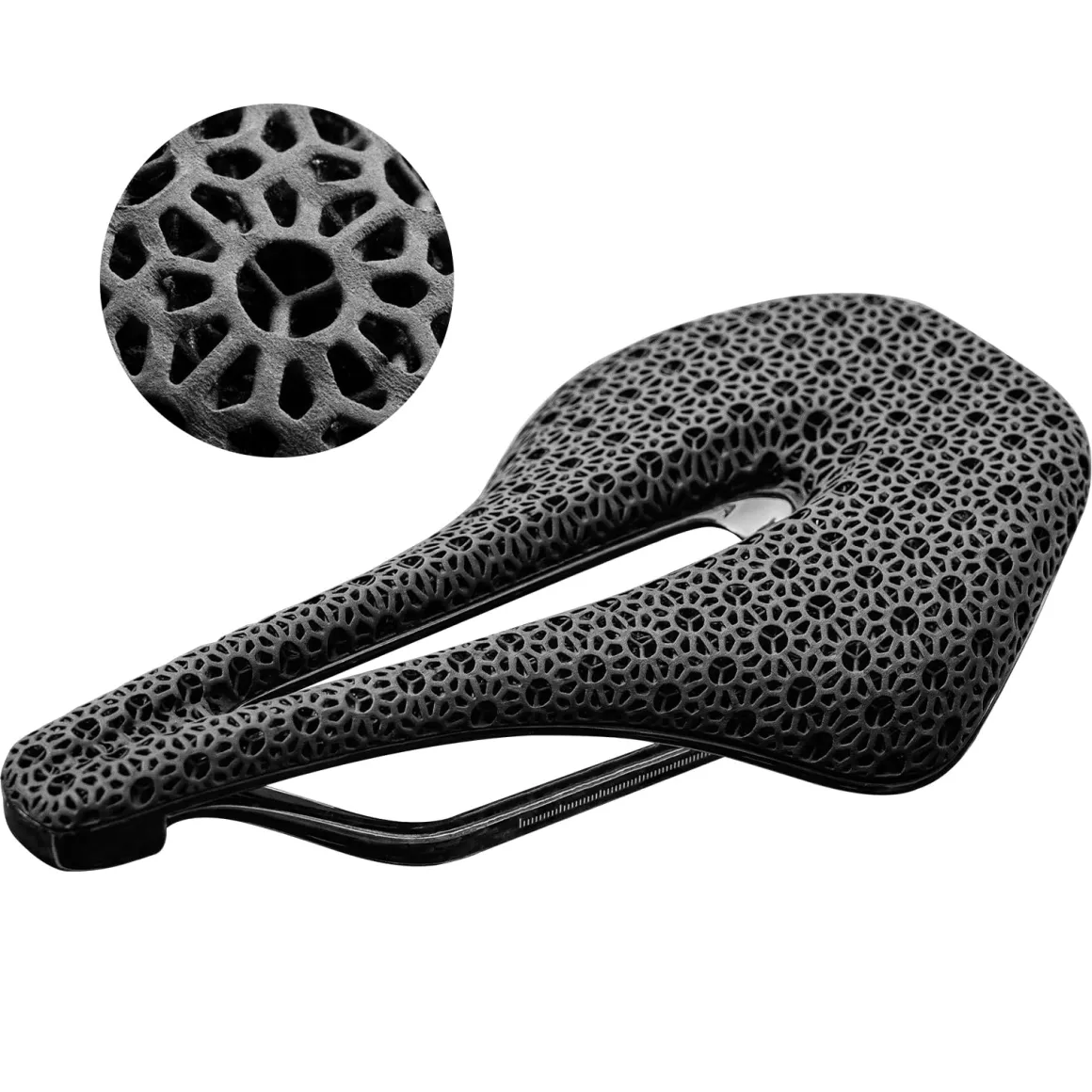 ROCKBROS 3D Printed Carbon Bike Saddle Ergonomic Ultralight Seat
