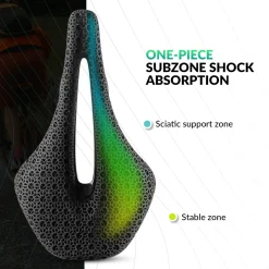 ROCKBROS 3D Printed Carbon Bike Saddle Ergonomic Ultralight Seat
