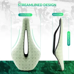 ROCKBROS 3D Printed Carbon Bike Saddle Ergonomic Ultralight Seat