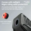 ROCKBROS 3D Shell Saddle Bike Seat Bag with Light Tail