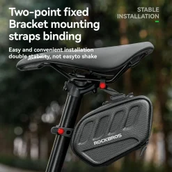 ROCKBROS 3D Shell Saddle Bike Seat Bag with Light Tail