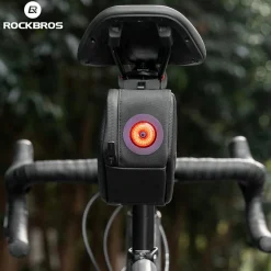 ROCKBROS 3D Shell Saddle Bike Seat Bag with Light Tail