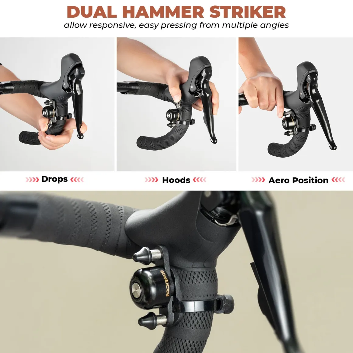 ROCKBROS Dual Hammer Bike Bell