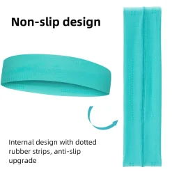 ROCKBROS Elastic Non-Slip Headband for Men Women Soft Sweatband for Running, Yoga Workouts