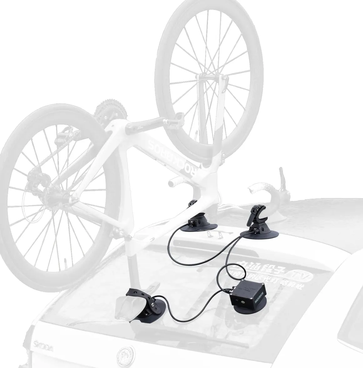 ROCKBROS Electric Suction Cup Bike Rack for Car Roof No Hitch No Paint Damage