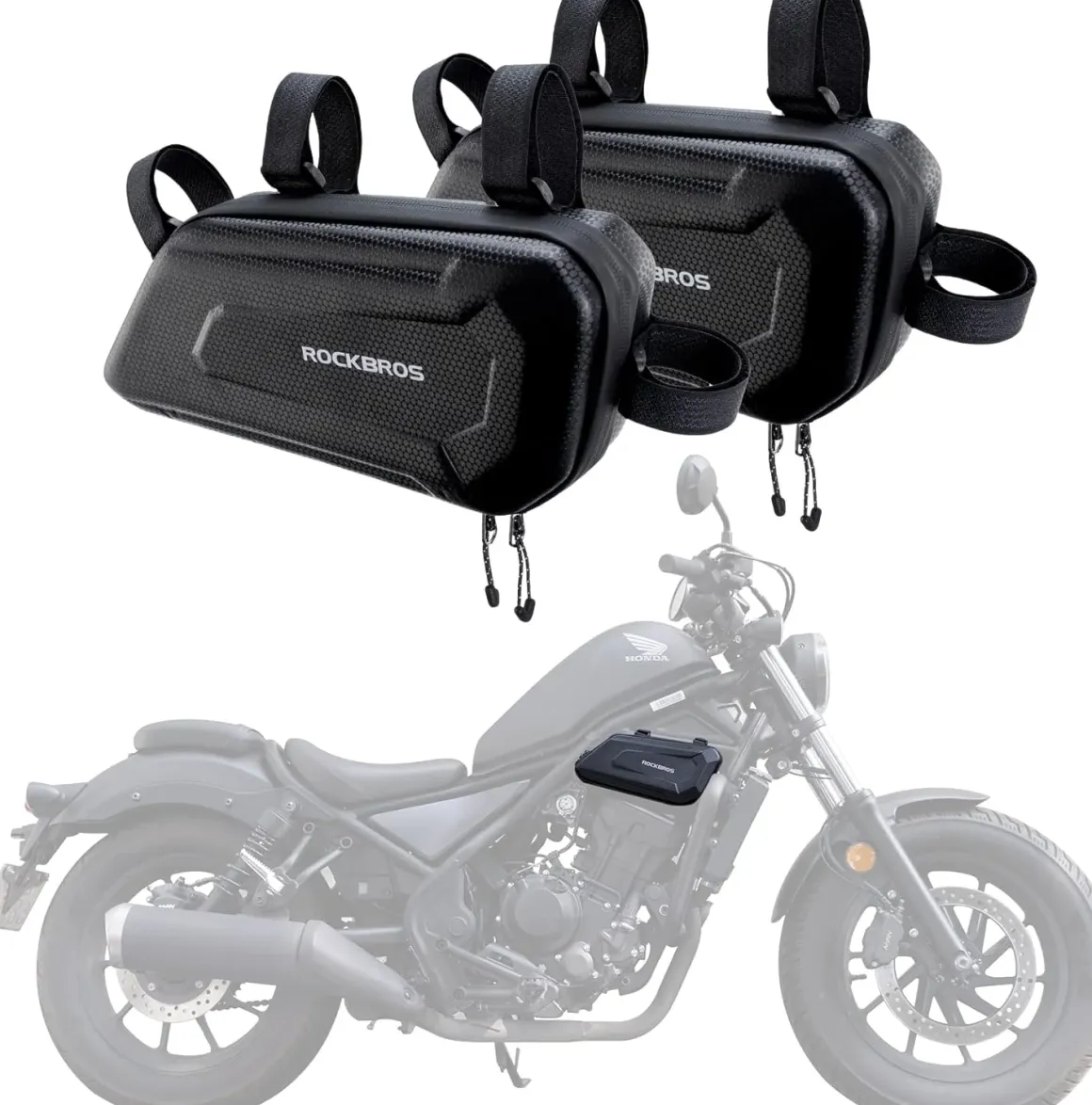 ROCKBROS EVA Hard Shell Motorcycle Tool Bag - Water-Resistant Triangle Side Bag