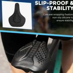 ROCKBROS Extra Soft Silicone Bike Seat Cushion – Anti-Slip, Breathable Cover