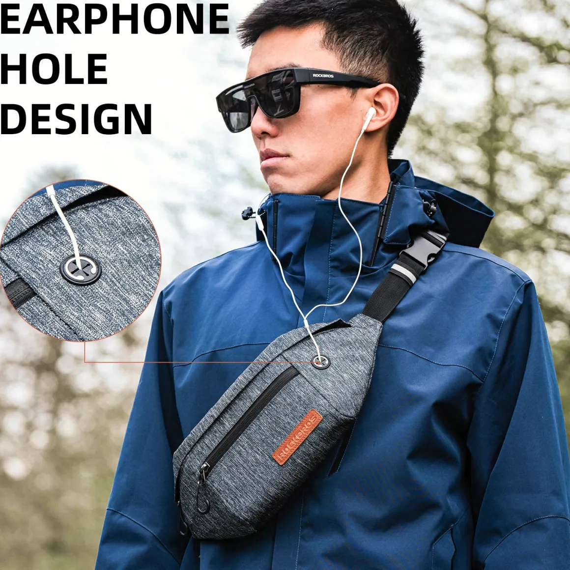 ROCKBROS Fanny Pack 1.5L Capacity Belt Bag