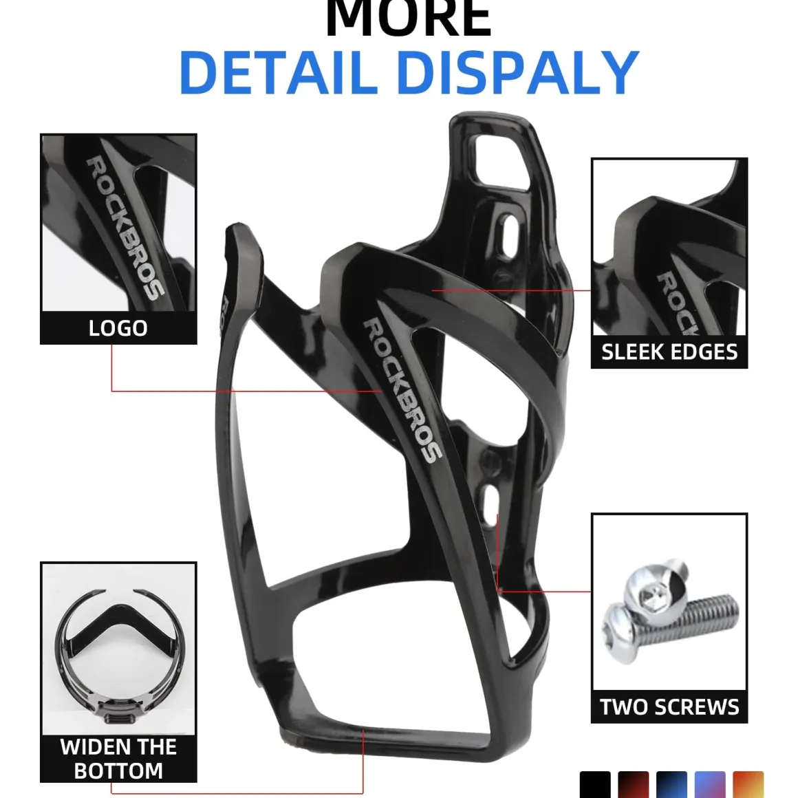 ROCKBROS FK-338 Bike Water Bottle Holder with Screws Tool