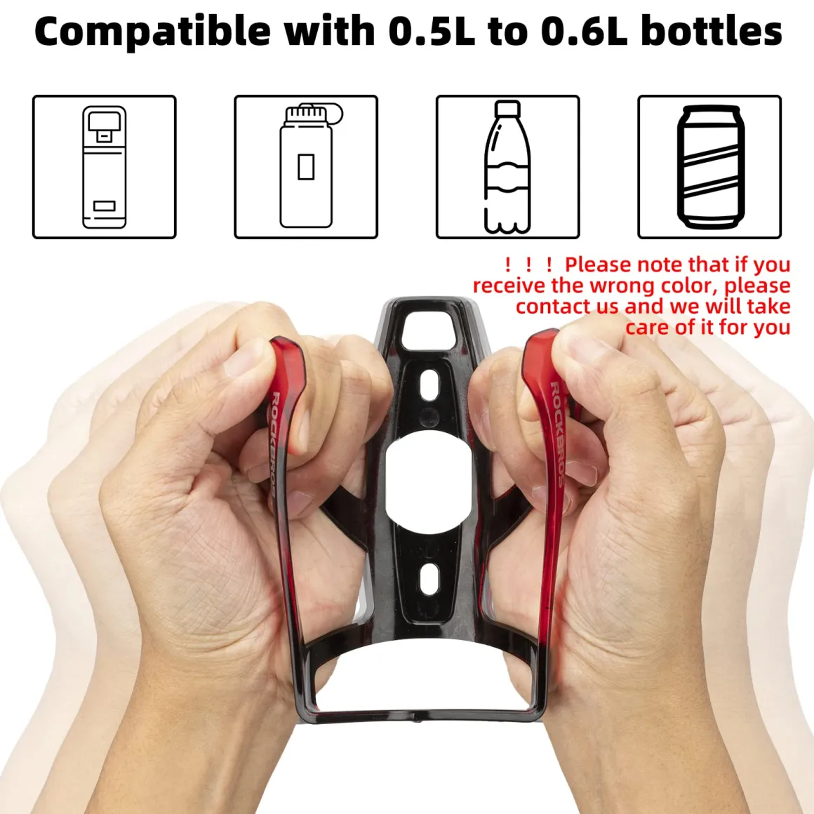 ROCKBROS FK-338 Bike Water Bottle Holder with Screws Tool