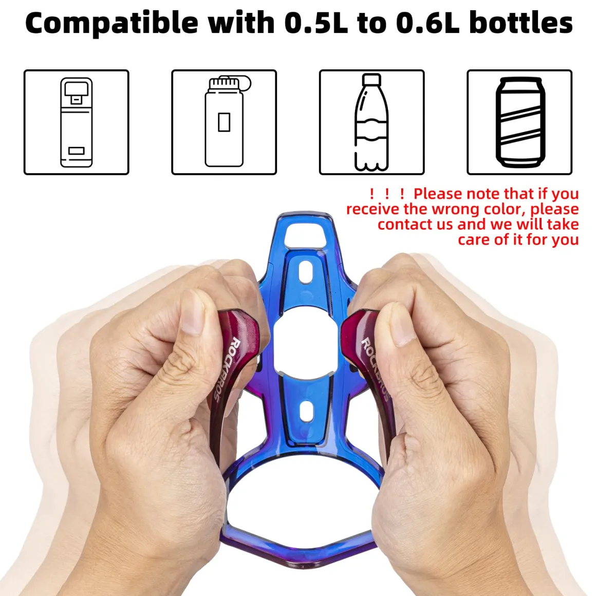 ROCKBROS FK-338 Bike Water Bottle Holder with Screws Tool