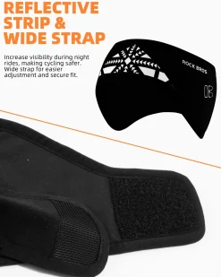 ROCKBROS Fleece Ear Muffs Warmers Adjustable Headbands Men Women in Cold Weather
