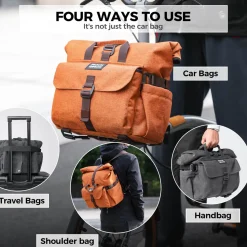 ROCKBROS Folding Bike Handlebar Bag Backpack - H46