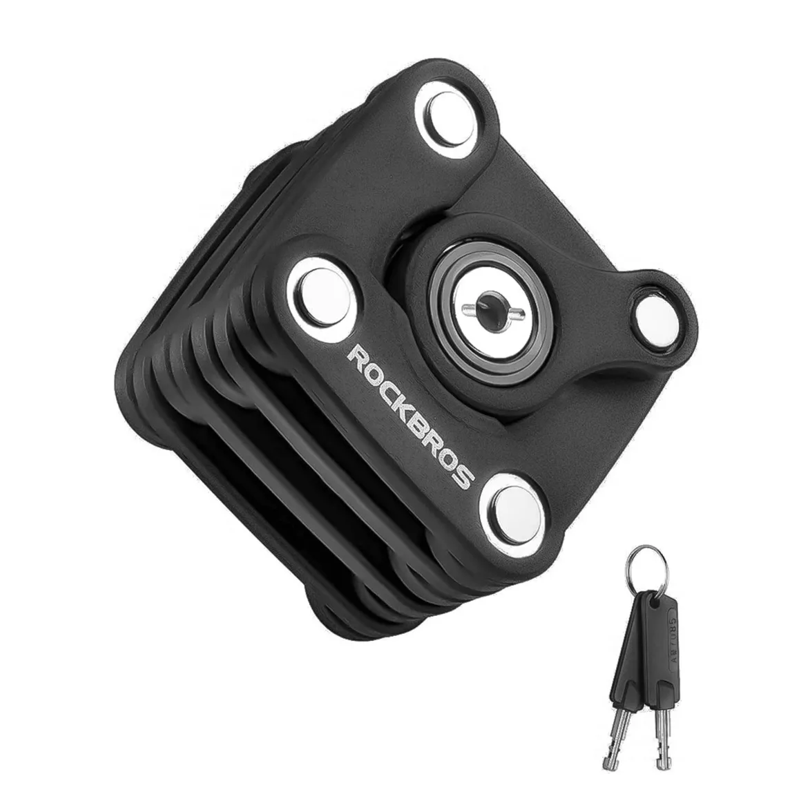 ROCKBROS Folding Bike Lock Anti-theft Alloy Lock with Mounting Bracket
