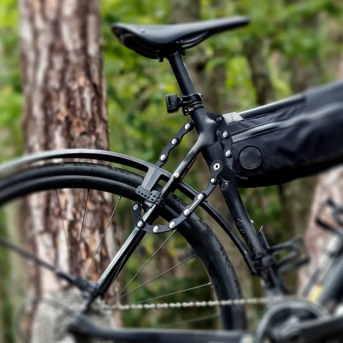 ROCKBROS Folding Bike Lock Anti-theft Alloy Lock with Mounting Bracket