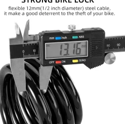 ROCKBROS 3ft Bike Cable Lock - Secure, Lightweight with Mounting Bracket