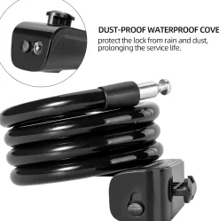 ROCKBROS 3ft Bike Cable Lock - Secure, Lightweight with Mounting Bracket