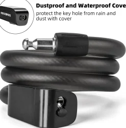 ROCKBROS 3ft Bike Cable Lock - Secure, Lightweight with Mounting Bracket
