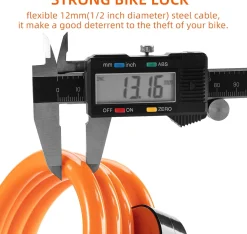ROCKBROS 3ft Bike Cable Lock - Secure, Lightweight with Mounting Bracket