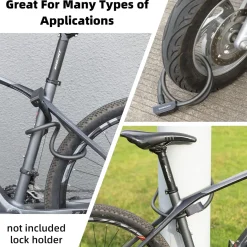 ROCKBROS 3ft Bike Cable Lock - Secure, Lightweight with Mounting Bracket